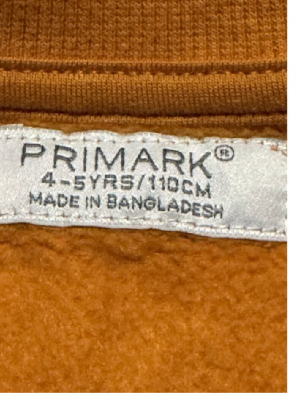 Kids Mustard/Golden Brown Sweatshirt Size 4-5 years - Picture 2 of 4
